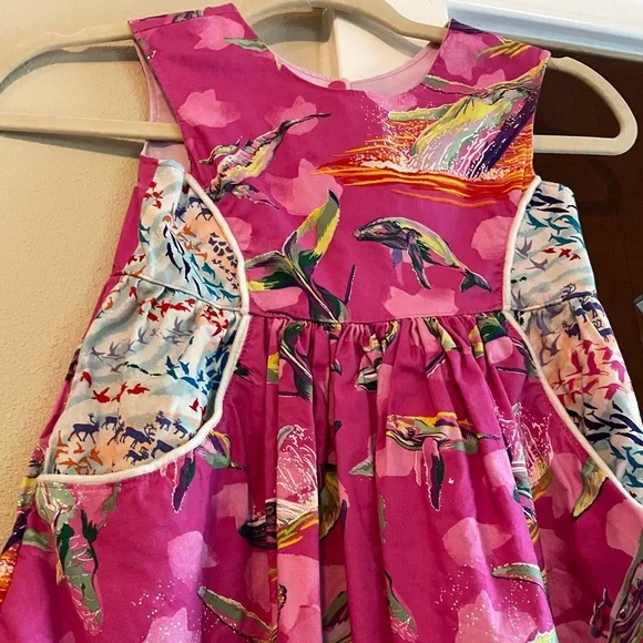 Etta Mae 5T Fit and Flare Hot Pink Cotton Whale Dress- EUC - Picture 3 of 7